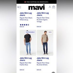 Mavi Mens Jake Blue Denim Jean 32 / 36 LONG LEG INSEAM for tall and lean guys